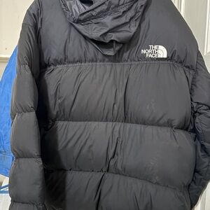 North Face Mens Nuptse Puffer Jacket Coat XXL 2X Black Winter Vintage 700 Down
